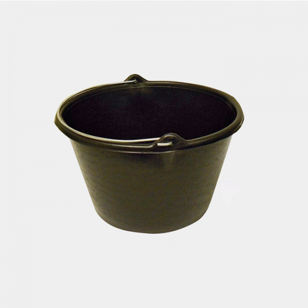 Black plastic stable bucket