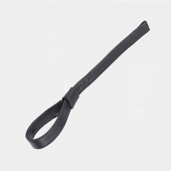 BATES - Leather / synthetic stirrup leathers with hooks - Black